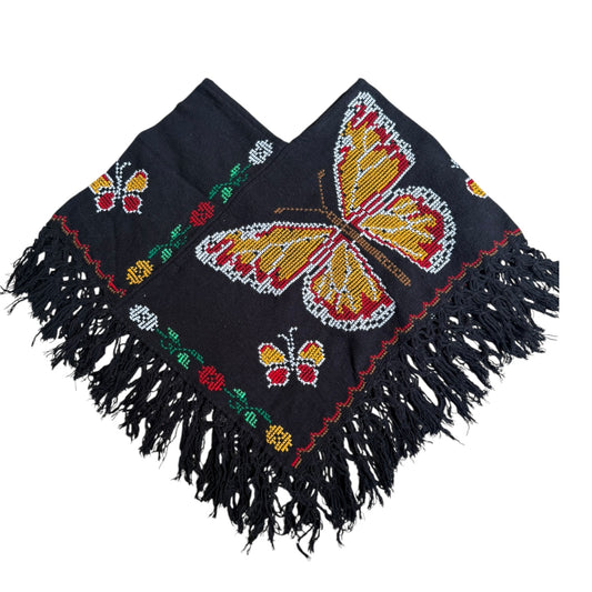 Mañanita Artesanal Bordado a mano Mariposa Monarca