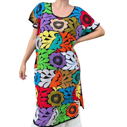 Vestido Jalapa de Díaz bordado a mano relleno