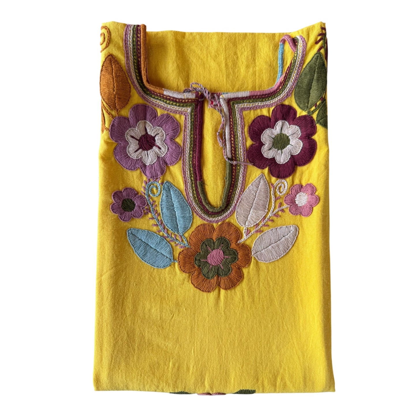 Blusa de manta bordada a mano talla XXL modelo Cadenilla Flor