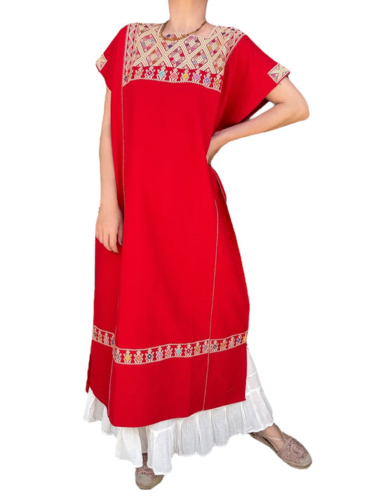 Huipil Telar San Andrés Rojo