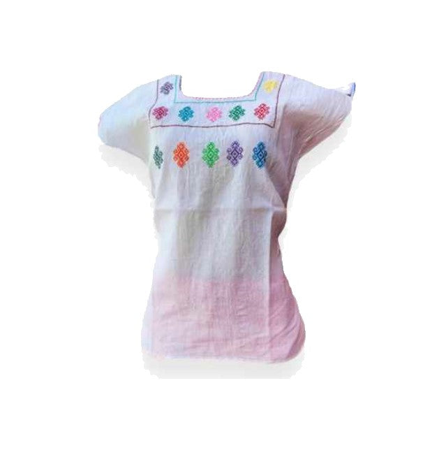 Blusa Artesanal Mexicana modelo Mariposas Eco