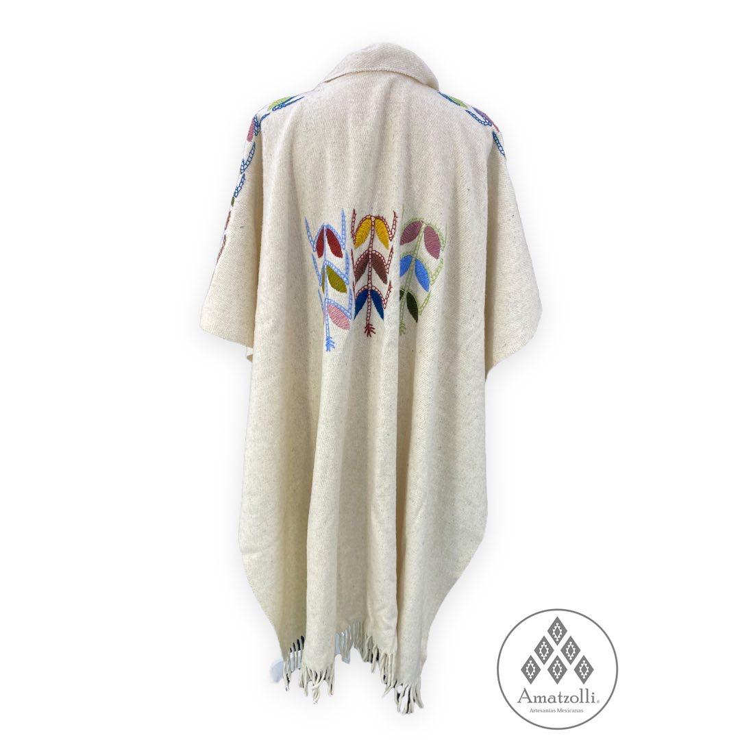 Poncho Unisex Bordado Mexicano modelo Mazorca