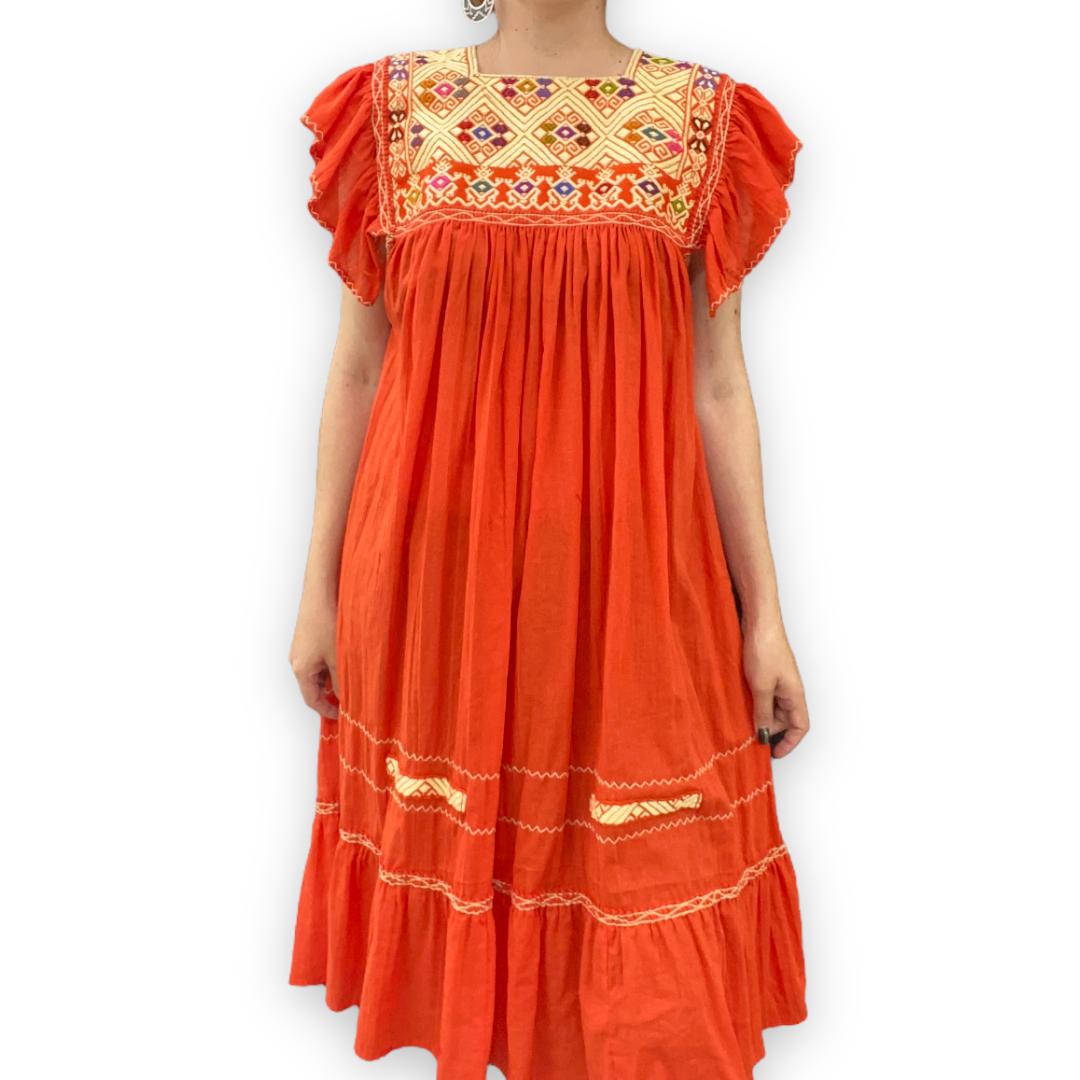 Vestido Artesanal Mexicano modelo Sofi