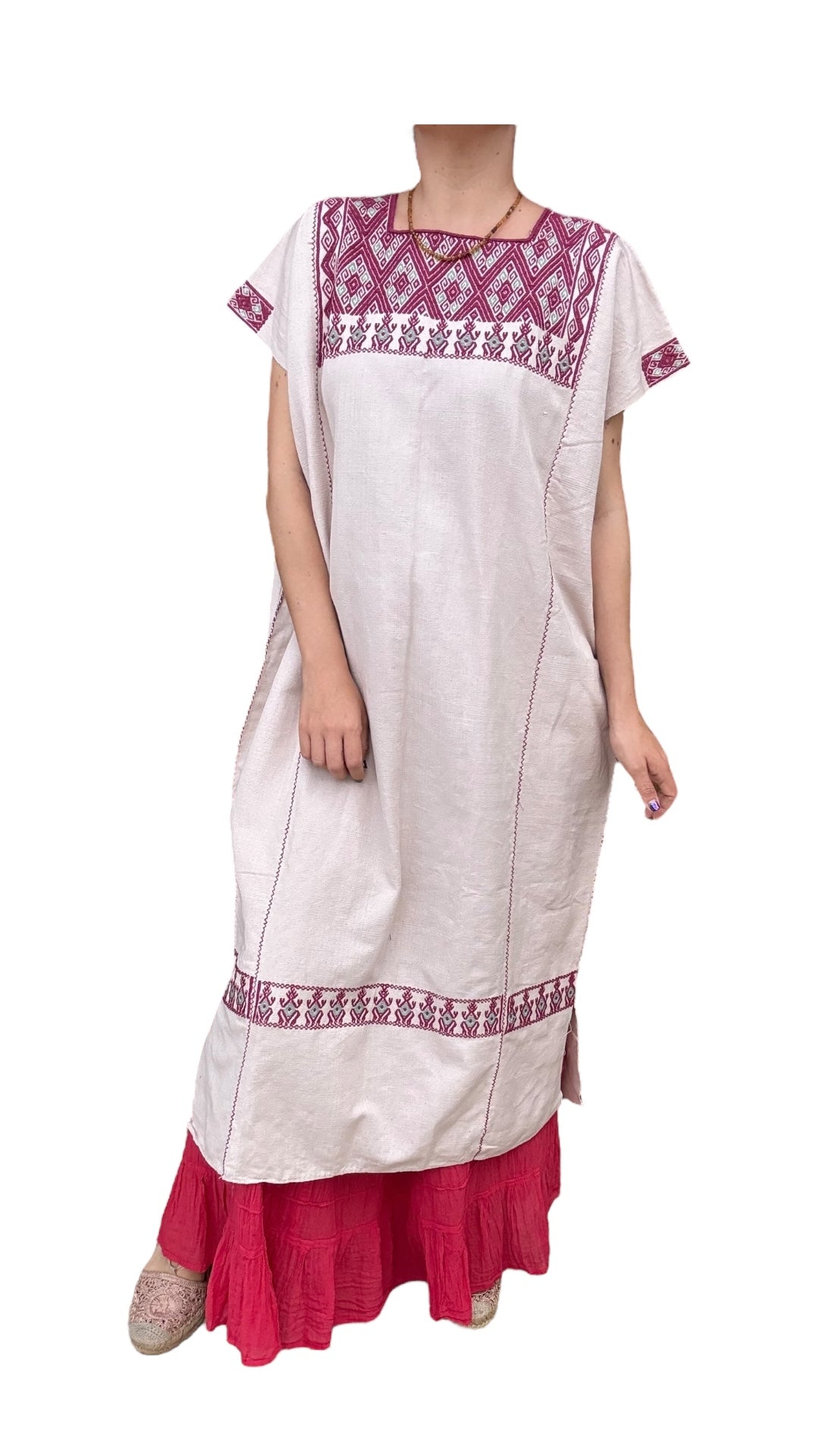 Huipil Telar San Andrés beige