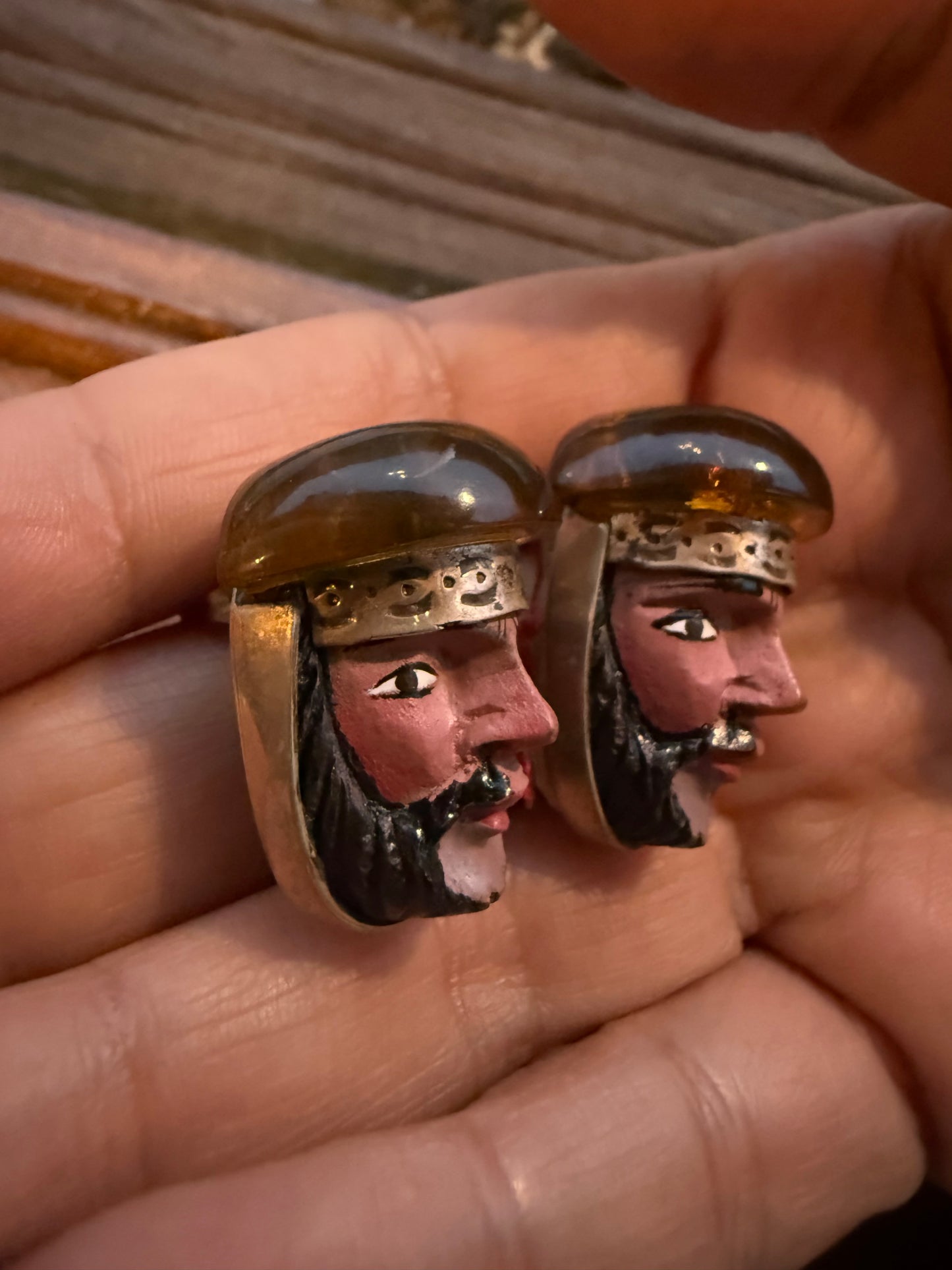 Arete Parachico de Plata 925 y Ámbar de primera