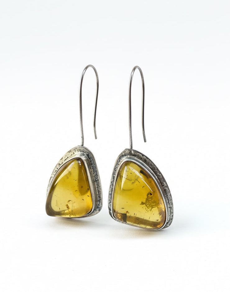 Arete de Plata 925 y Ámbar de primera