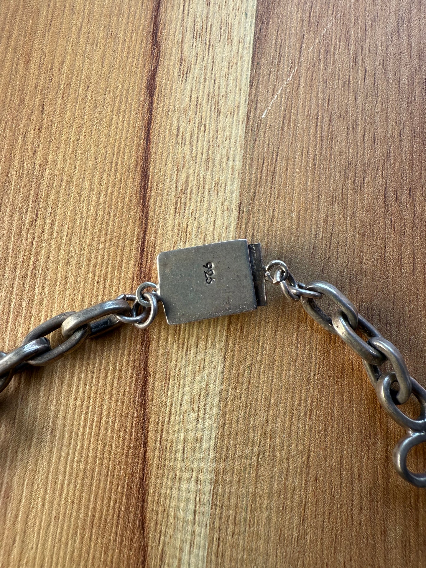 Collar Cristo Plata 925 y Ámbar de primera