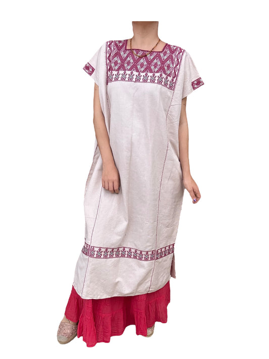 Huipil Telar San Andrés beige