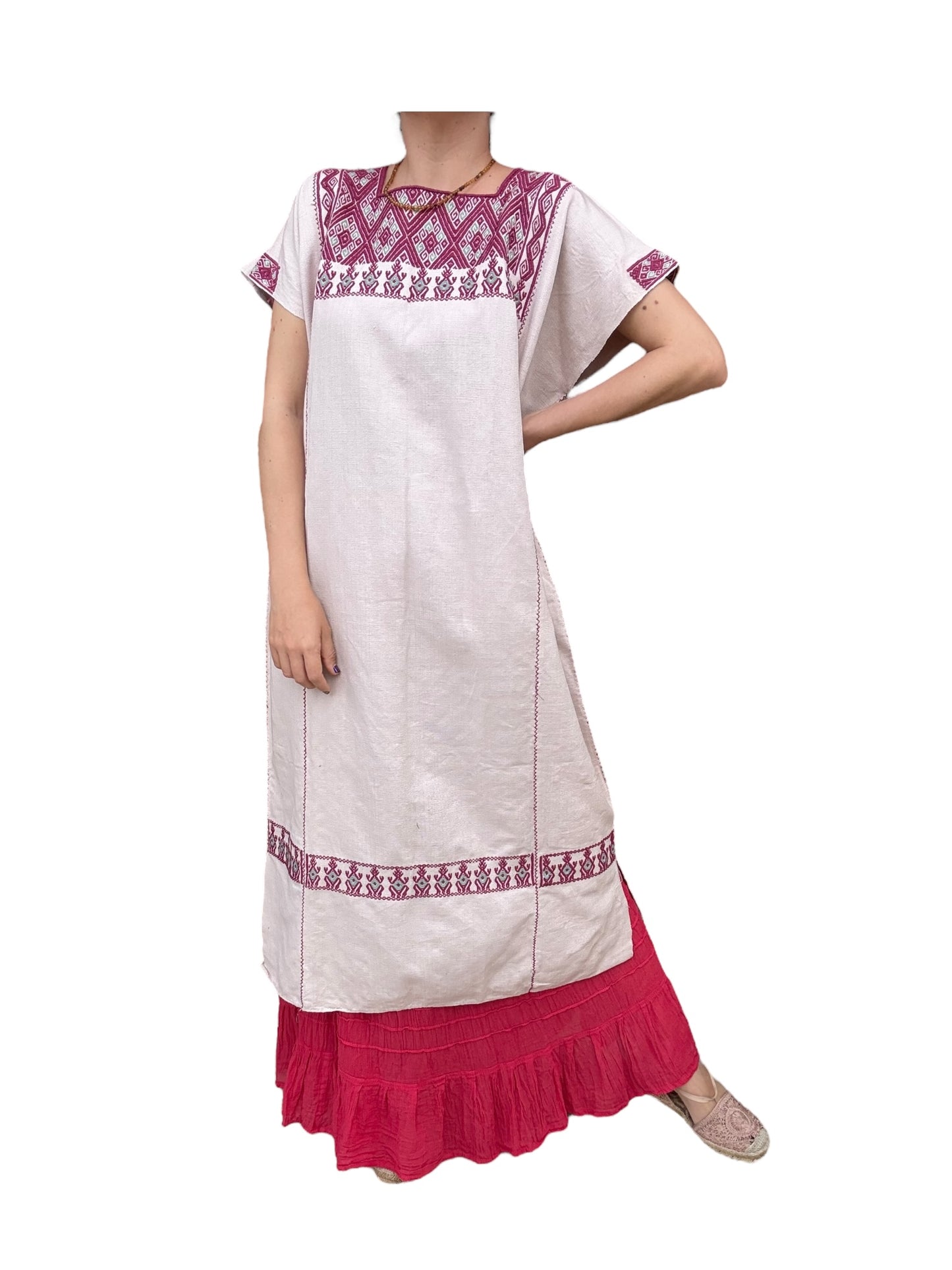 Huipil Telar San Andrés beige