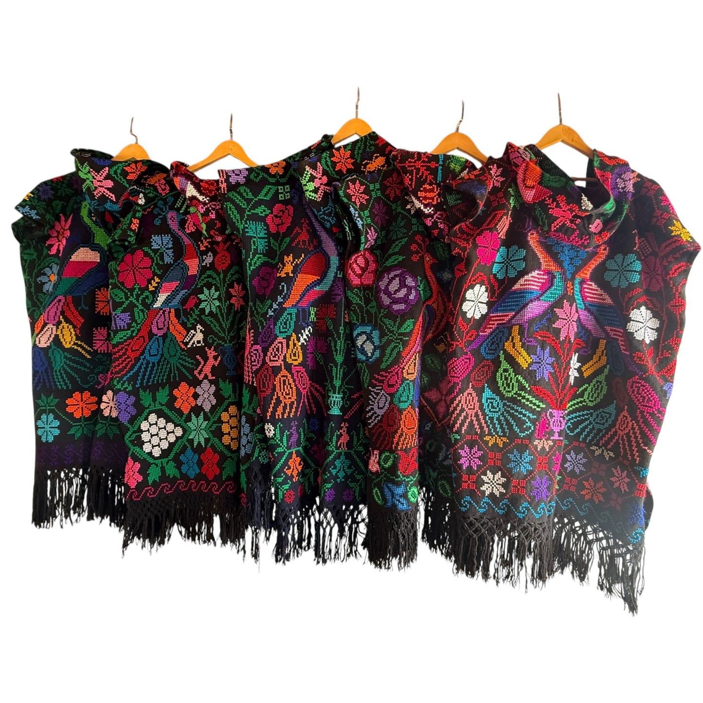 Poncho de Algodón Bordado Mexicano modelo Juanita