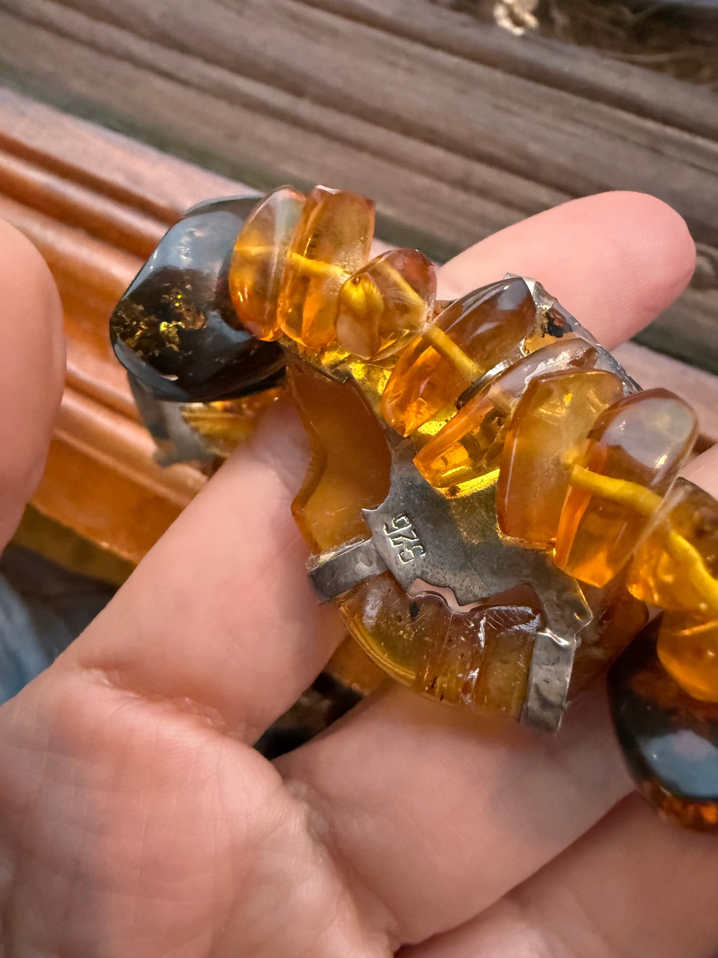 Collar y aretes de Plata 925 y Ámbar de primera Inspiración Picasso