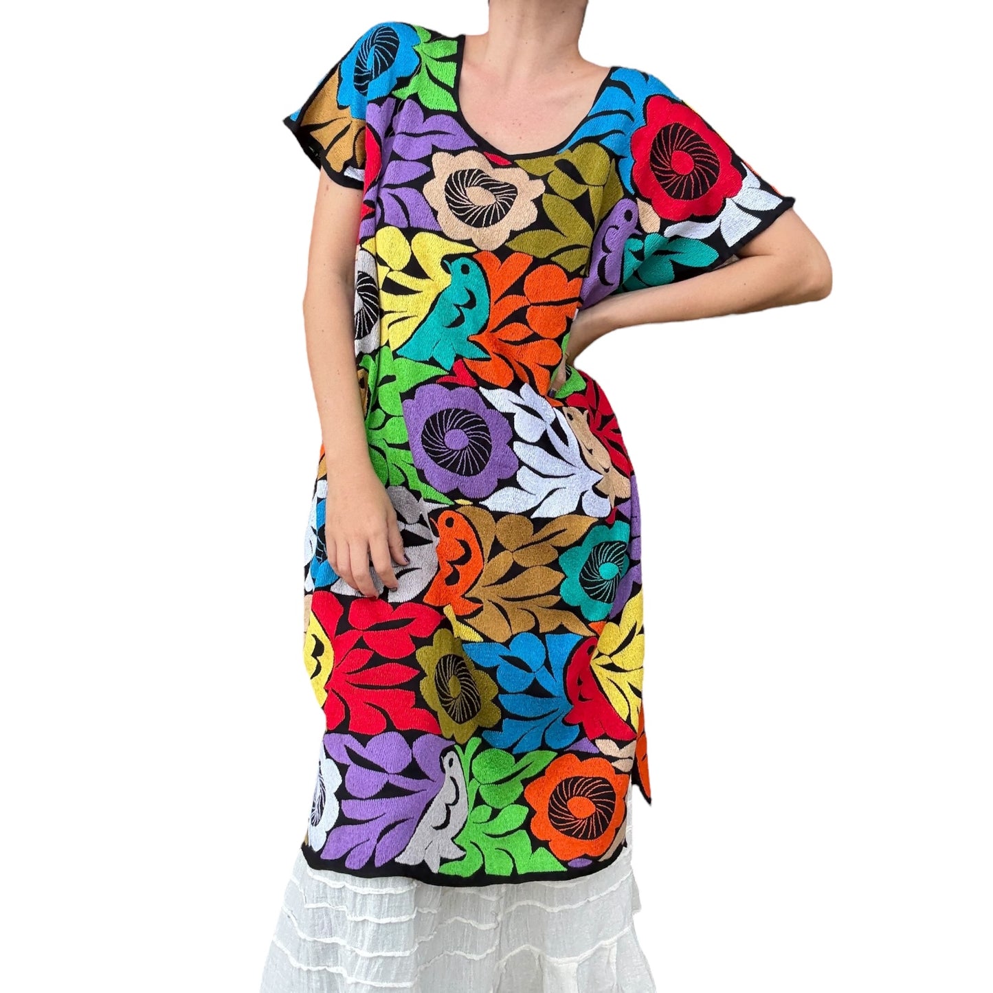Vestido Jalapa de Díaz bordado a mano relleno