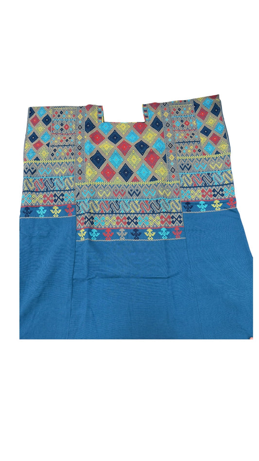 Huipil Ceremonial Aldama de colección azul