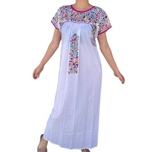 Vestido Bordado Artesanal Mexicano modelo San Antonio