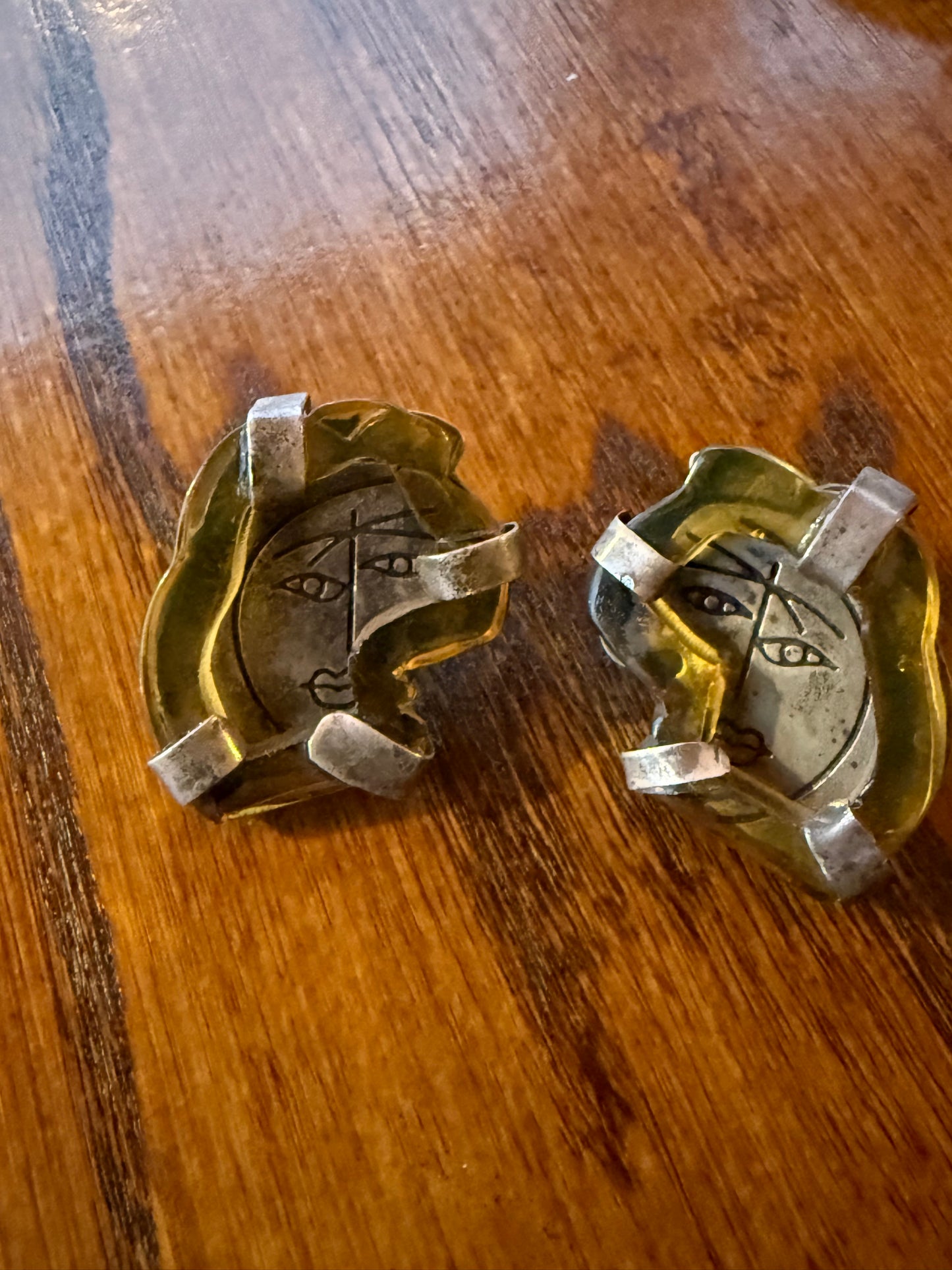 Collar y aretes de Plata 925 y Ámbar de primera Inspiración Picasso