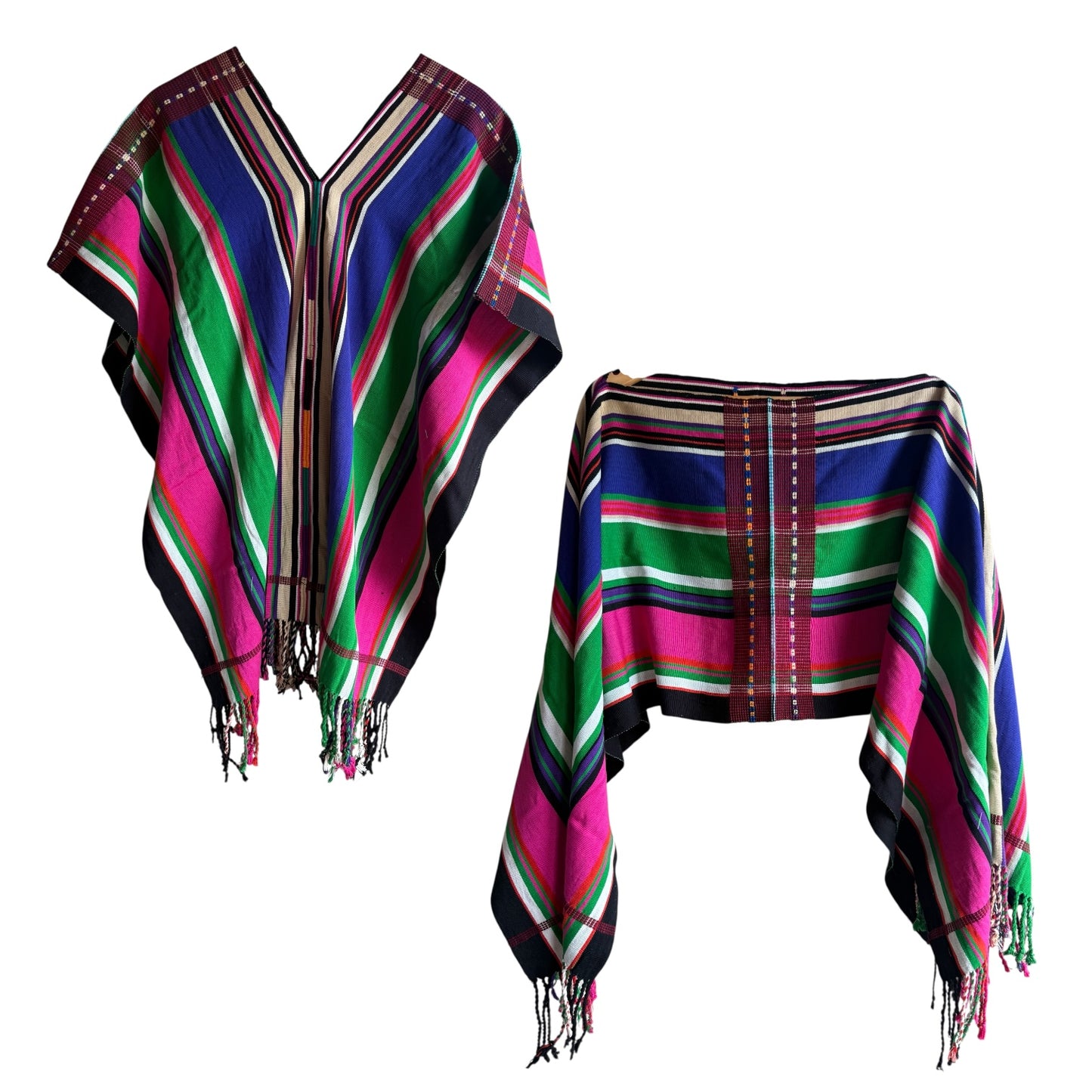 Poncho Jorongo Zarape Unisex Mexicano mod. Rombo