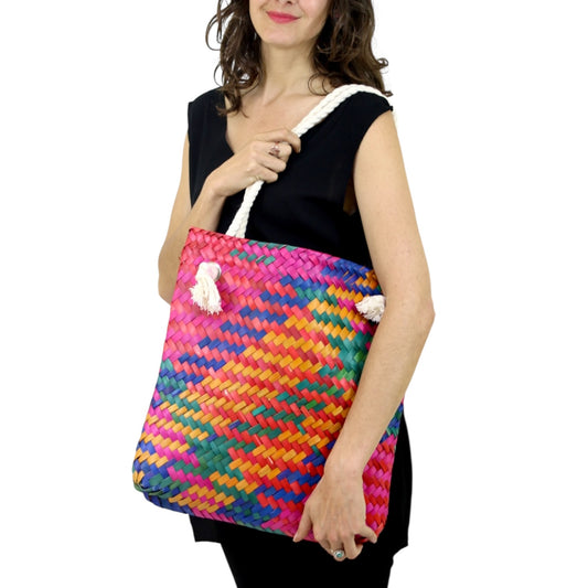 Bolsa de Palma con Asa de Cordón de Hilo modelo Canasta