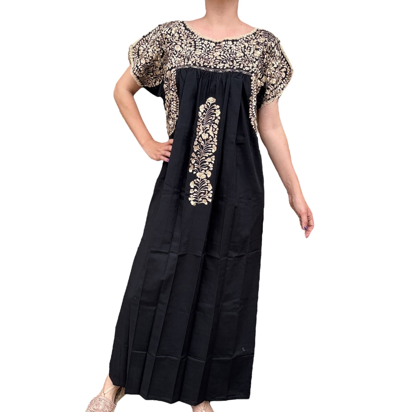 Vestido Bordado Artesanal Mexicano modelo San Antonio