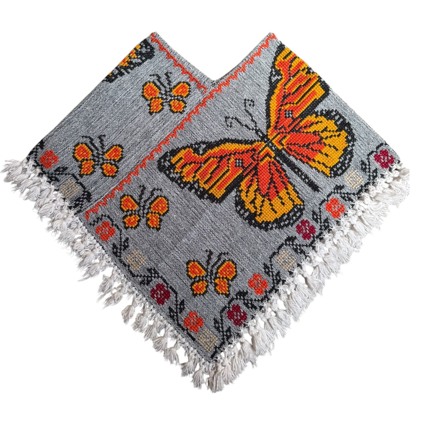 Mañanita Artesanal Bordado a mano Mariposa Monarca