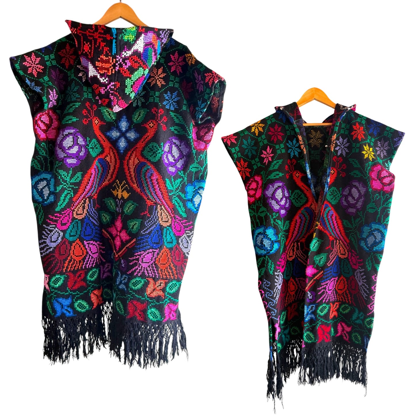Poncho de Algodón Bordado Mexicano modelo Juanita