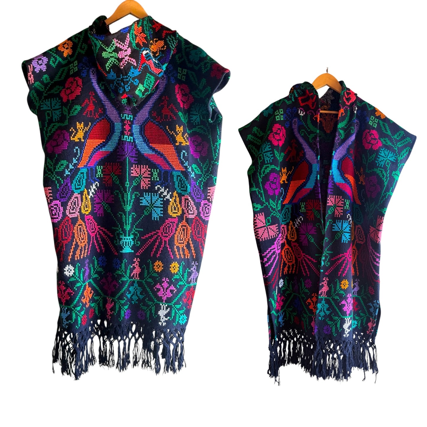 Poncho de Algodón Bordado Mexicano modelo Juanita