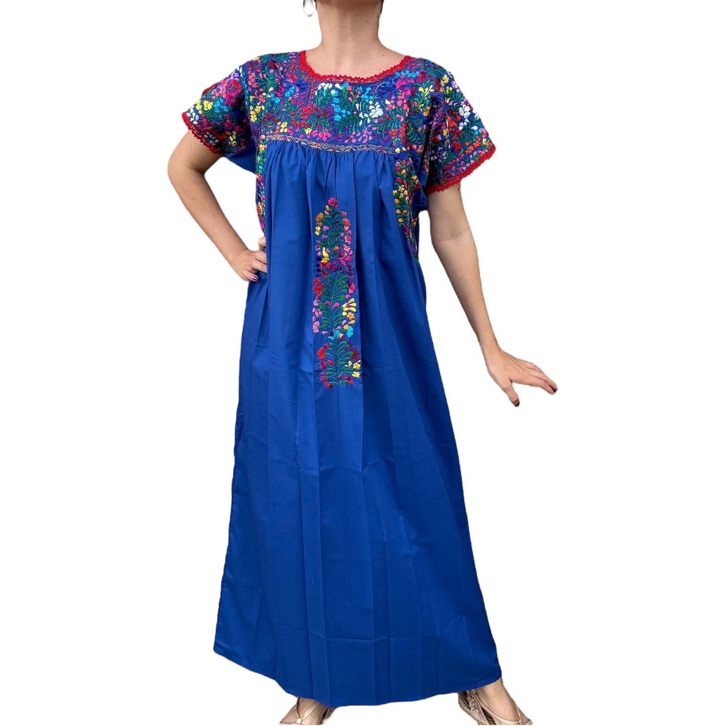 Vestido Bordado Artesanal Mexicano modelo San Antonio