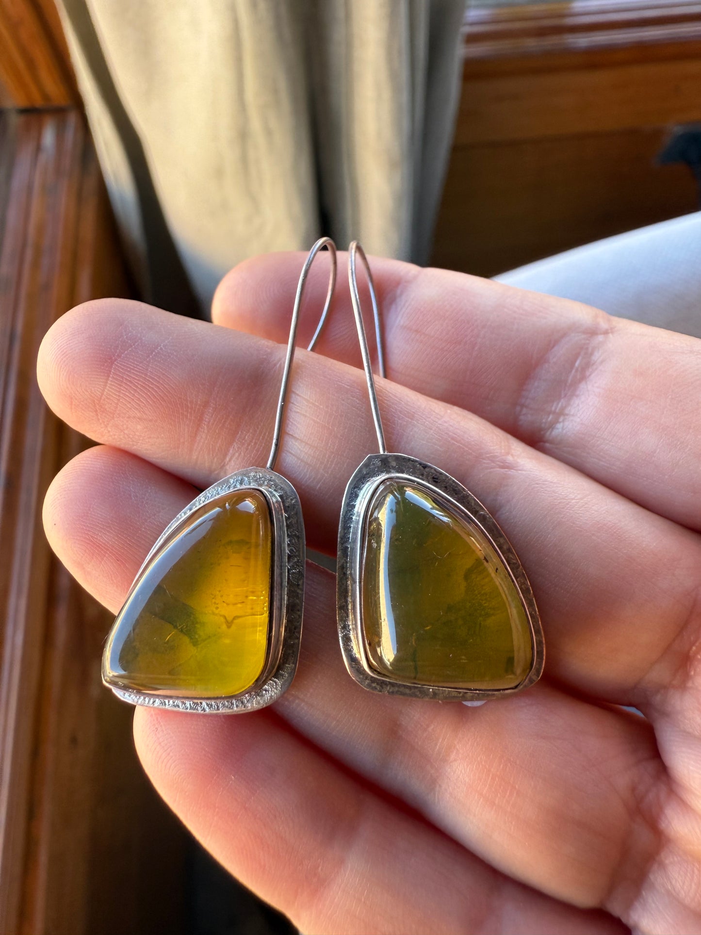 Arete de Plata 925 y Ámbar de primera