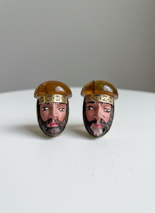 Arete Parachico de Plata 925 y Ámbar de primera