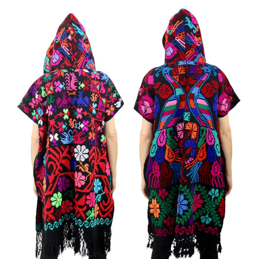 Poncho de Algodón Bordado Mexicano modelo Juanita
