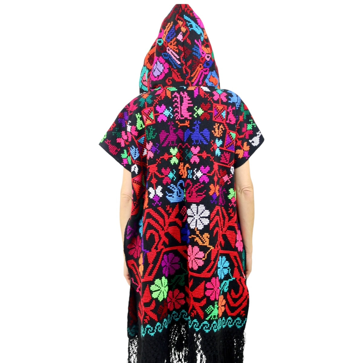 Poncho de Algodón Bordado Mexicano modelo Juanita