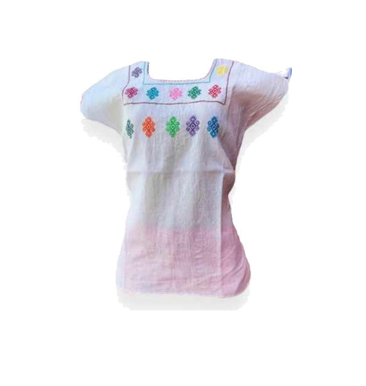 Blusa Artesanal Mexicana modelo Mariposas Eco