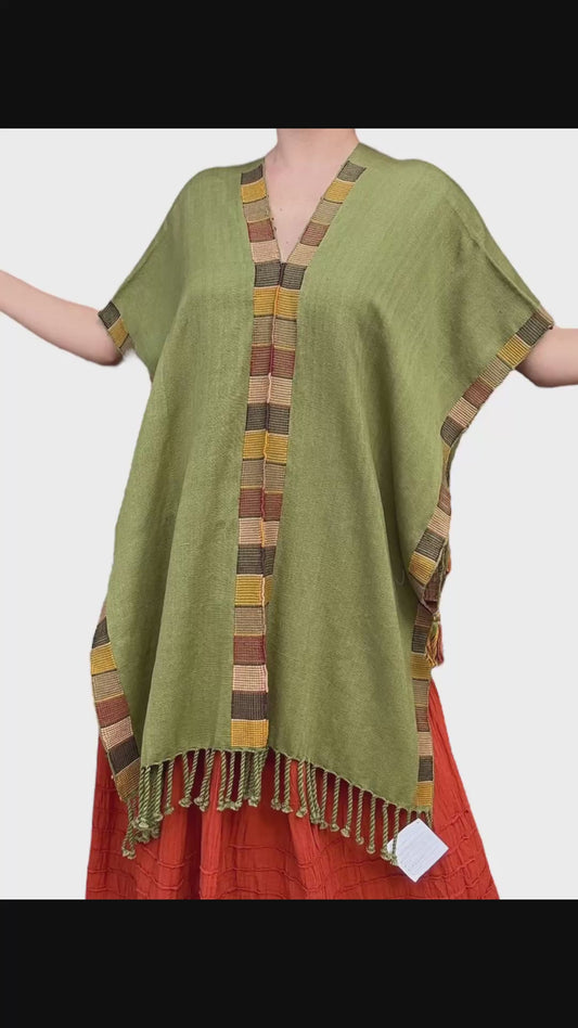 Poncho Oxchuc verde