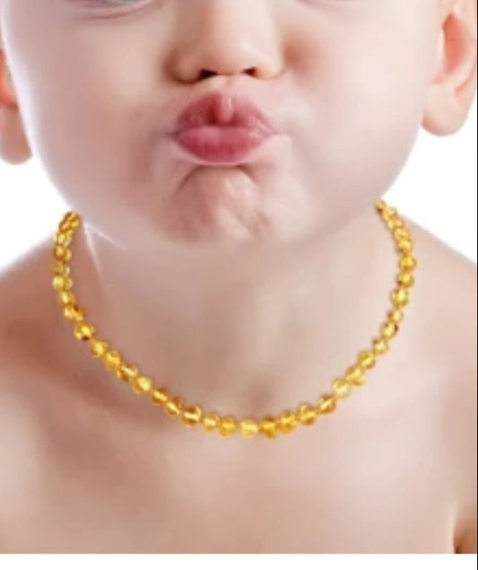 Collar de Ámbar Artesanal Mexicano para Bebé