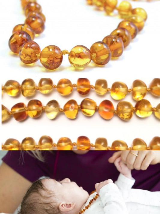 Collar de Ámbar Artesanal Mexicano para Bebé
