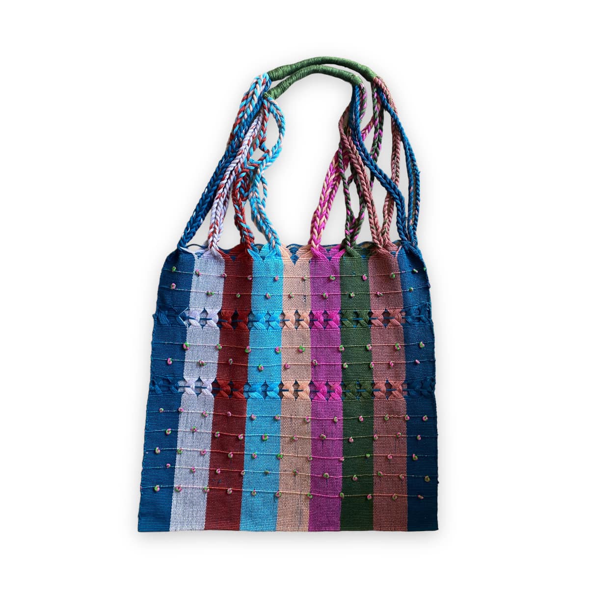 Bolsa Morral de Telar de Cintura Artesanal Mexicano mod. Nudito