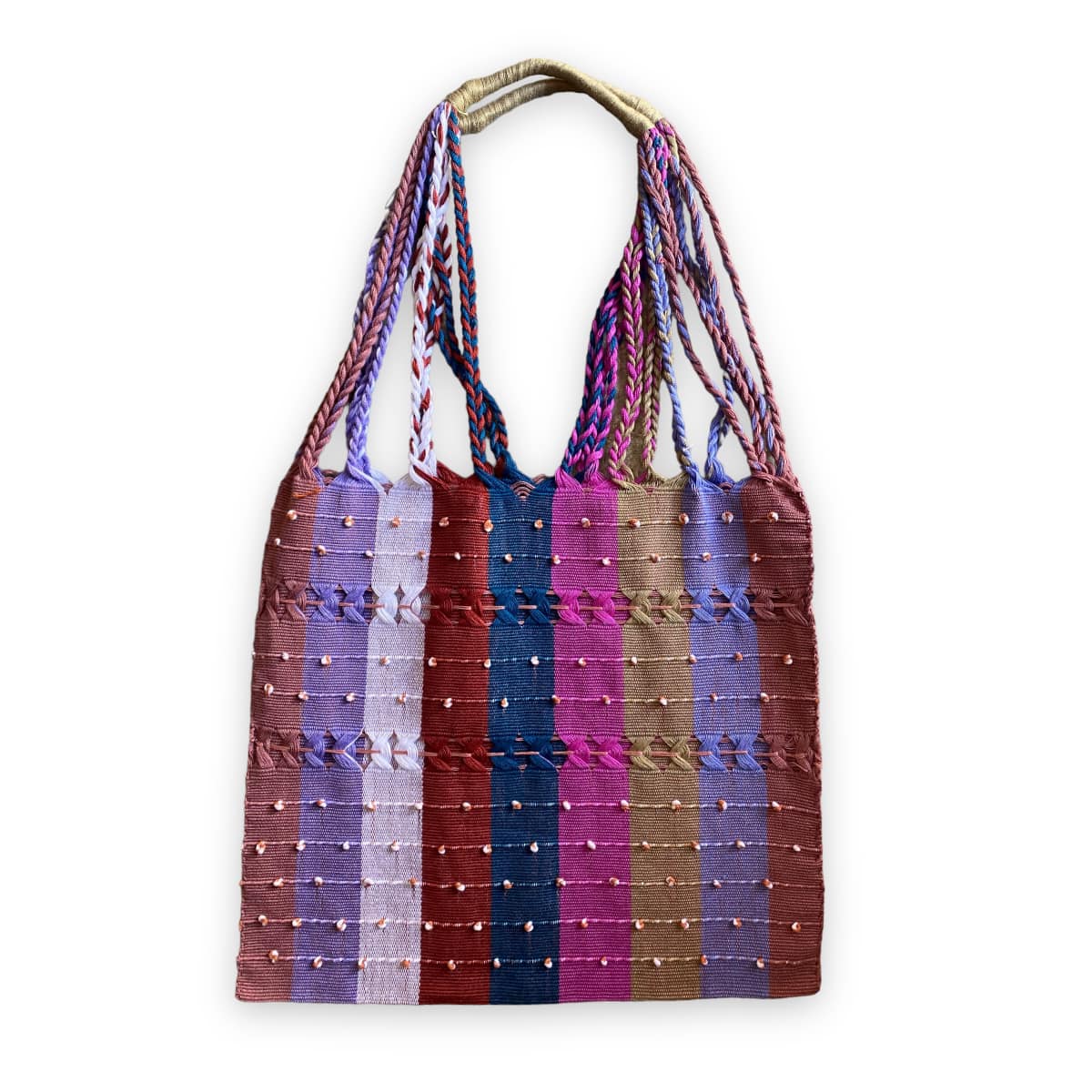 Bolsa Morral de Telar de Cintura Artesanal Mexicano mod. Nudito