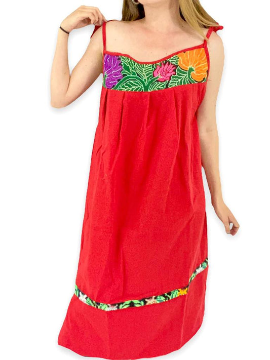 Vestido Bordado Artesanal Mexicano modelo Playa de Oro